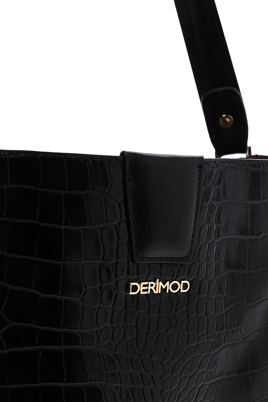Women's Black Crocodile Cross Bag