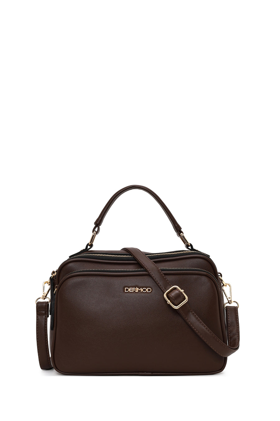 Woman Brown Long-Strap Crossbody Bag WB200010SV | Derimod