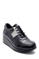 Women's Leather Wedge Heel Sneaker | Derimod