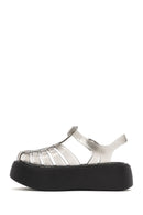 Women's Black Ankle Buckle Thick Soled Jelly Sandals | Derimod