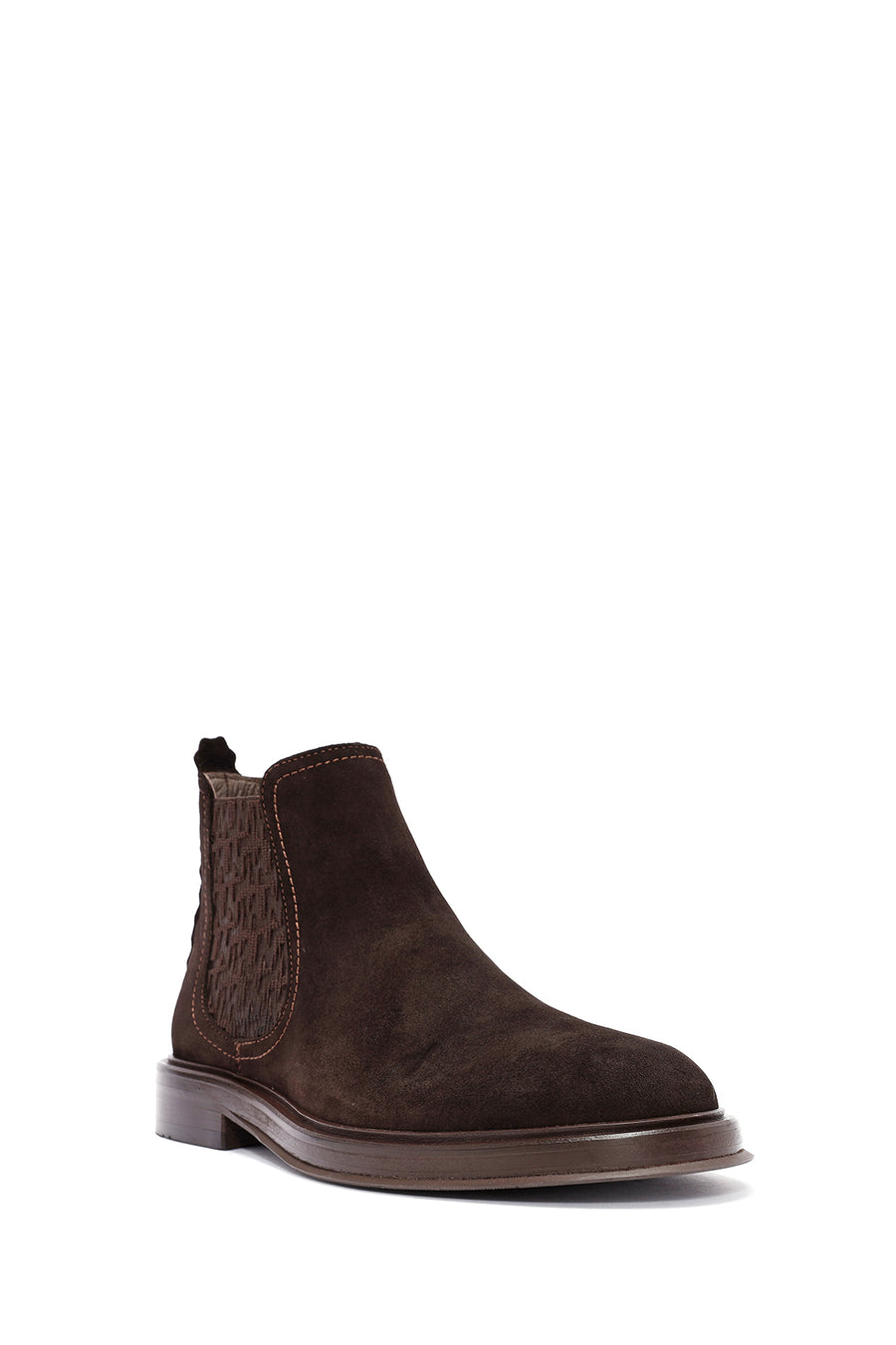 Men's Brown Suede Leather Chelsea Boots