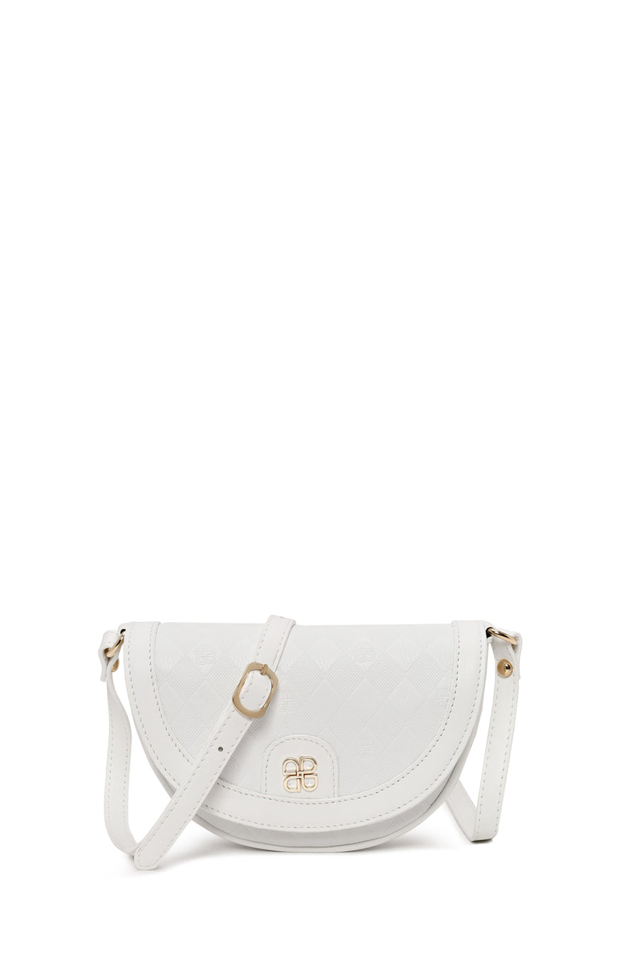 Woman White Long-Strap Printed Mini Crossbody Bag 26SBD201626 | Derimod