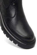 Men's Black Leather Chelsea Boot | Derimod