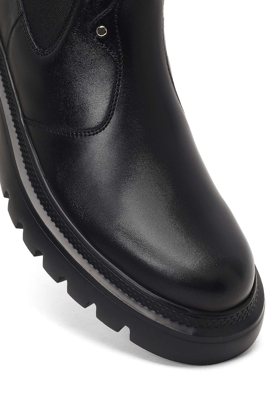 Men's Black Leather Chelsea Boot