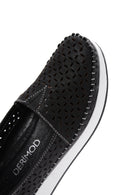 Kadın Siyah Kalın Tabanlı Deri Konfor Loafer | Derimod