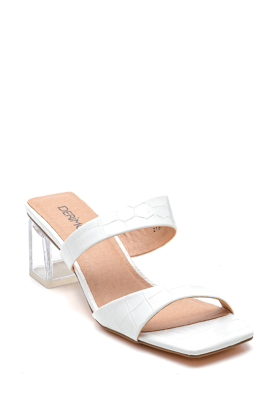 Women's Transparent Heel Detailed Slippers