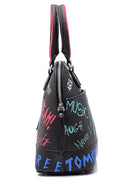 Women's Text Patterned Shoulder Bag | Derimod