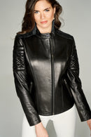 Melanie Women's Leather Jacket | Derimod