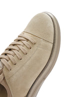 Erkek Bej Bağcıklı Süet Deri Sneaker | Derimod