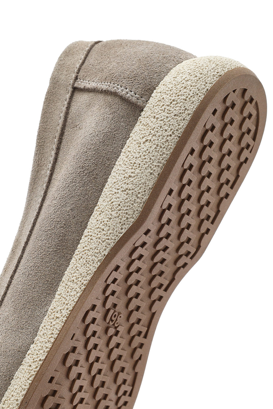 Women's Beige Suede Leather Loafer