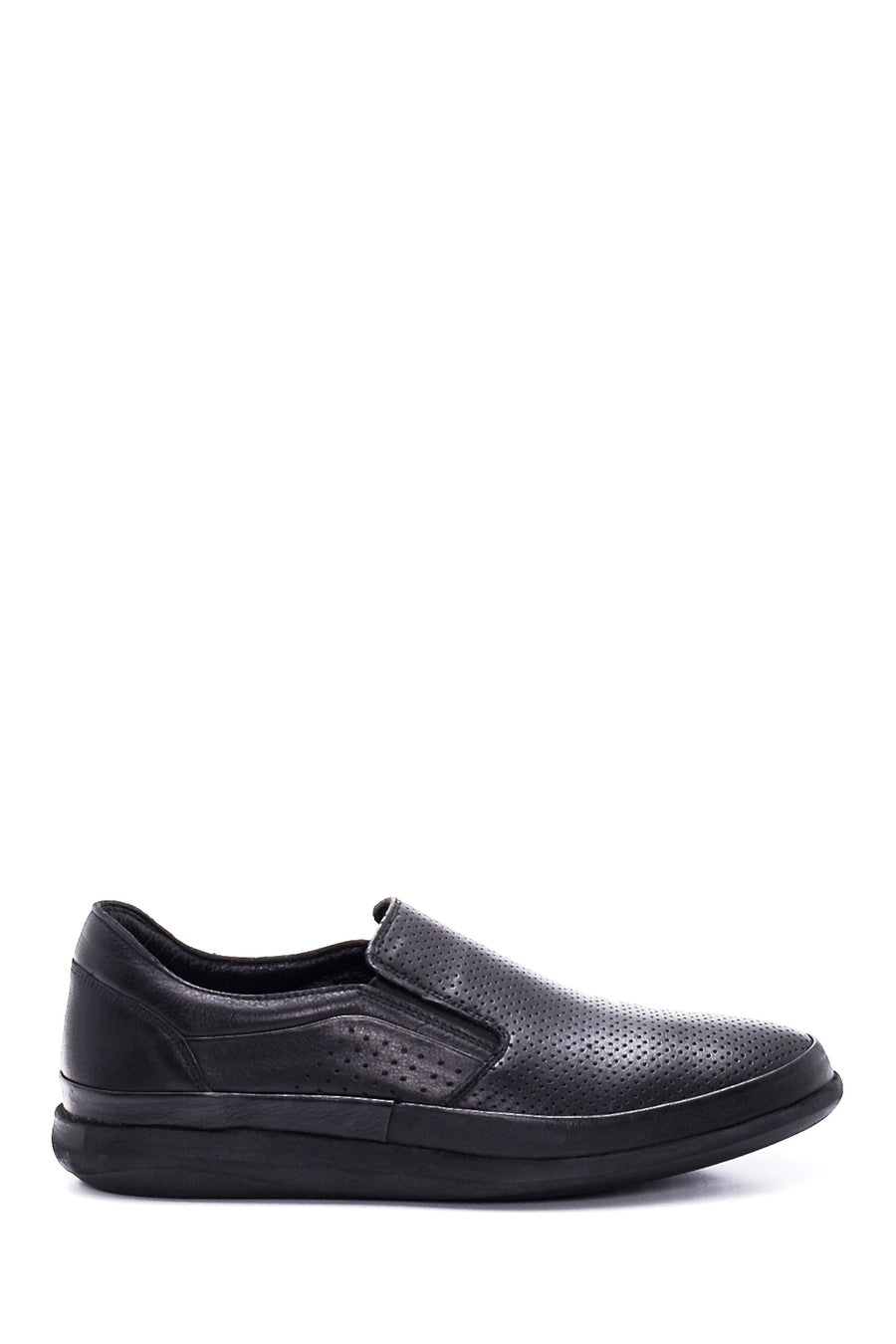 Erkek Siyah Deri Delikli Spor Loafer 22SFD6700DI | Derimod