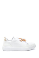 Kadın Beyaz Deri Zincirli Sneaker | Derimod