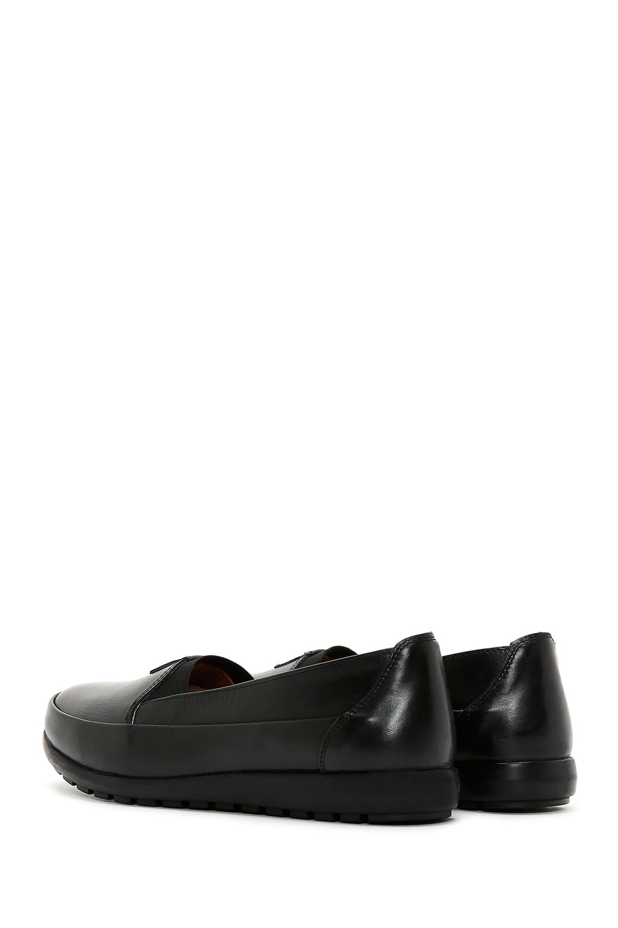 Women's Black Leather Comfort Loafer