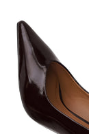 Woman Burgundy Thin-Heeled Patent Leather Leather Stiletto | Derimod