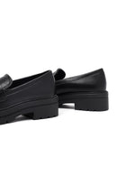 Kadın Siyah Kalın Tabanlı Maskülen Loafer | Derimod