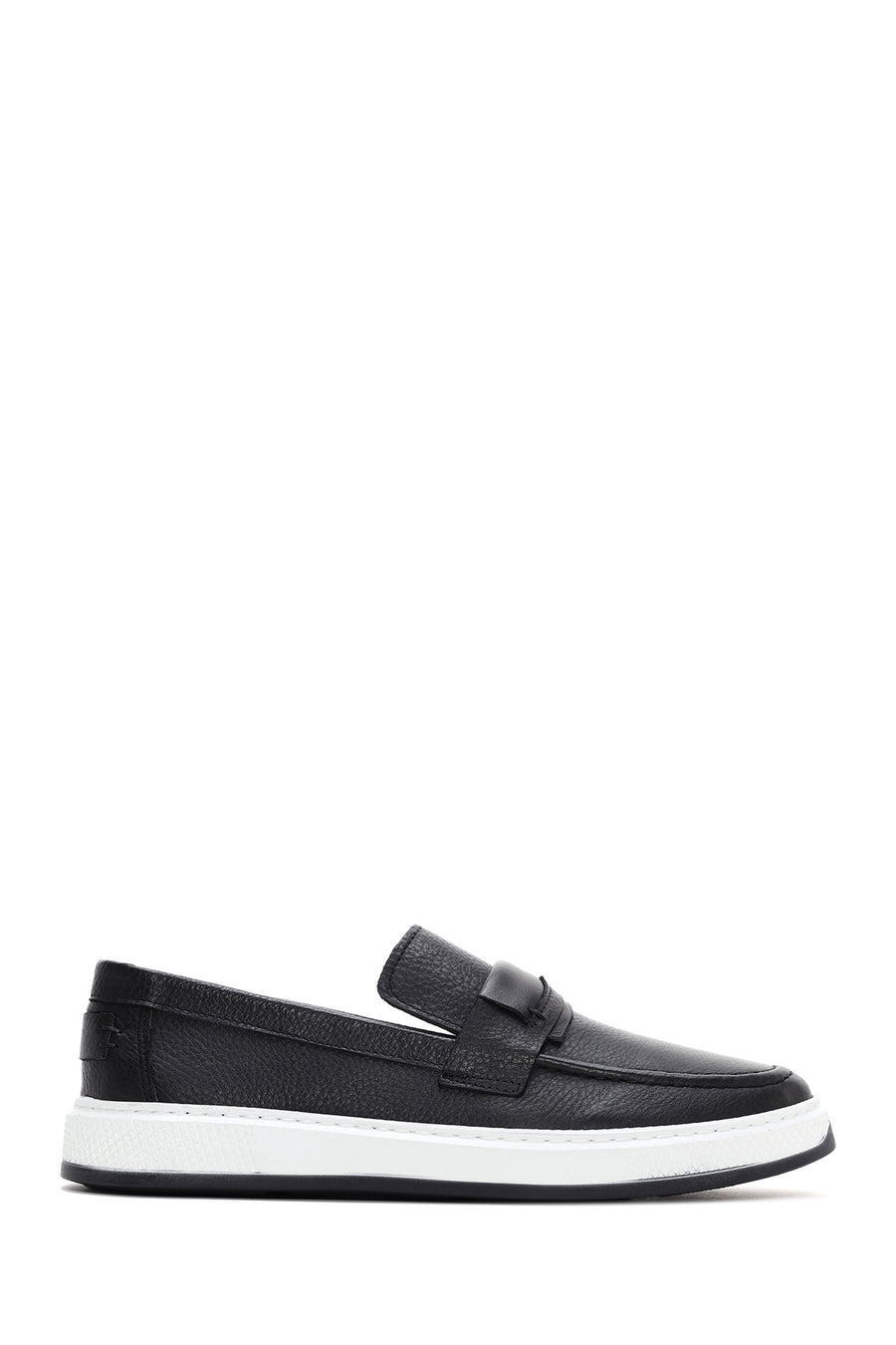 Men's Black Leather Casual Loafer 24SFD6802FT | Derimod