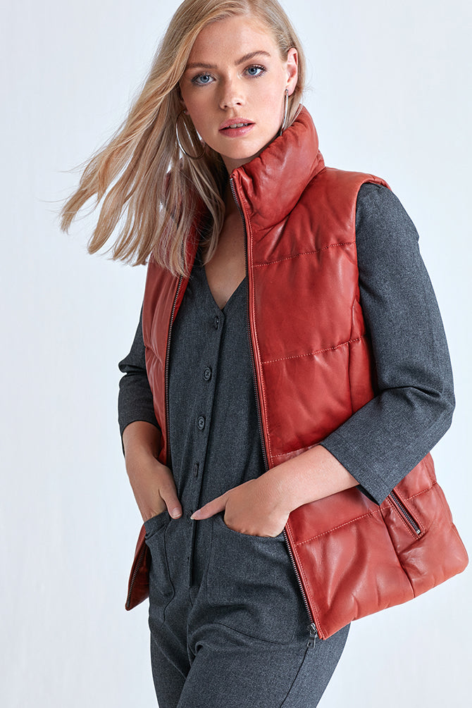 Los Angeles Women's Leather Vest