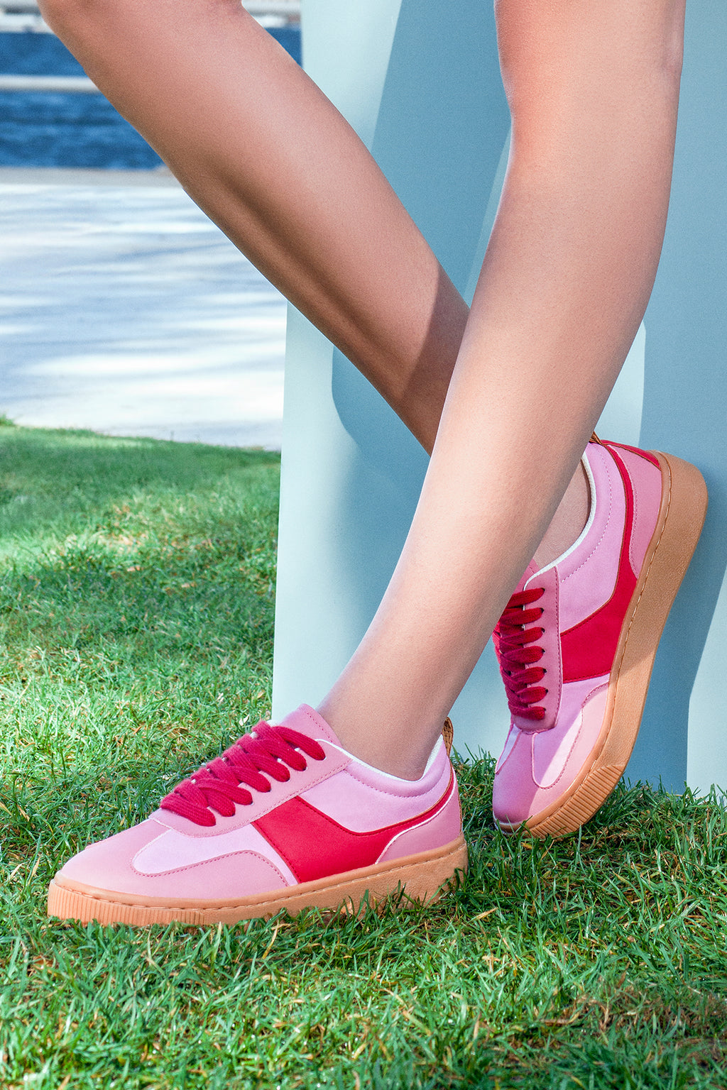 ACBC x Derimod Kadın Pembe Bağcıklı Süet Sneaker