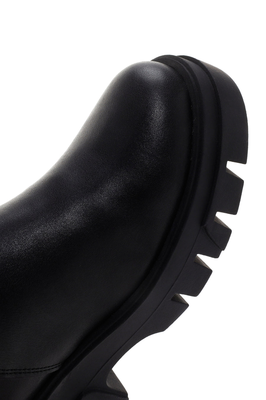 Women's Black Thick Soled Zippered Casual Boots