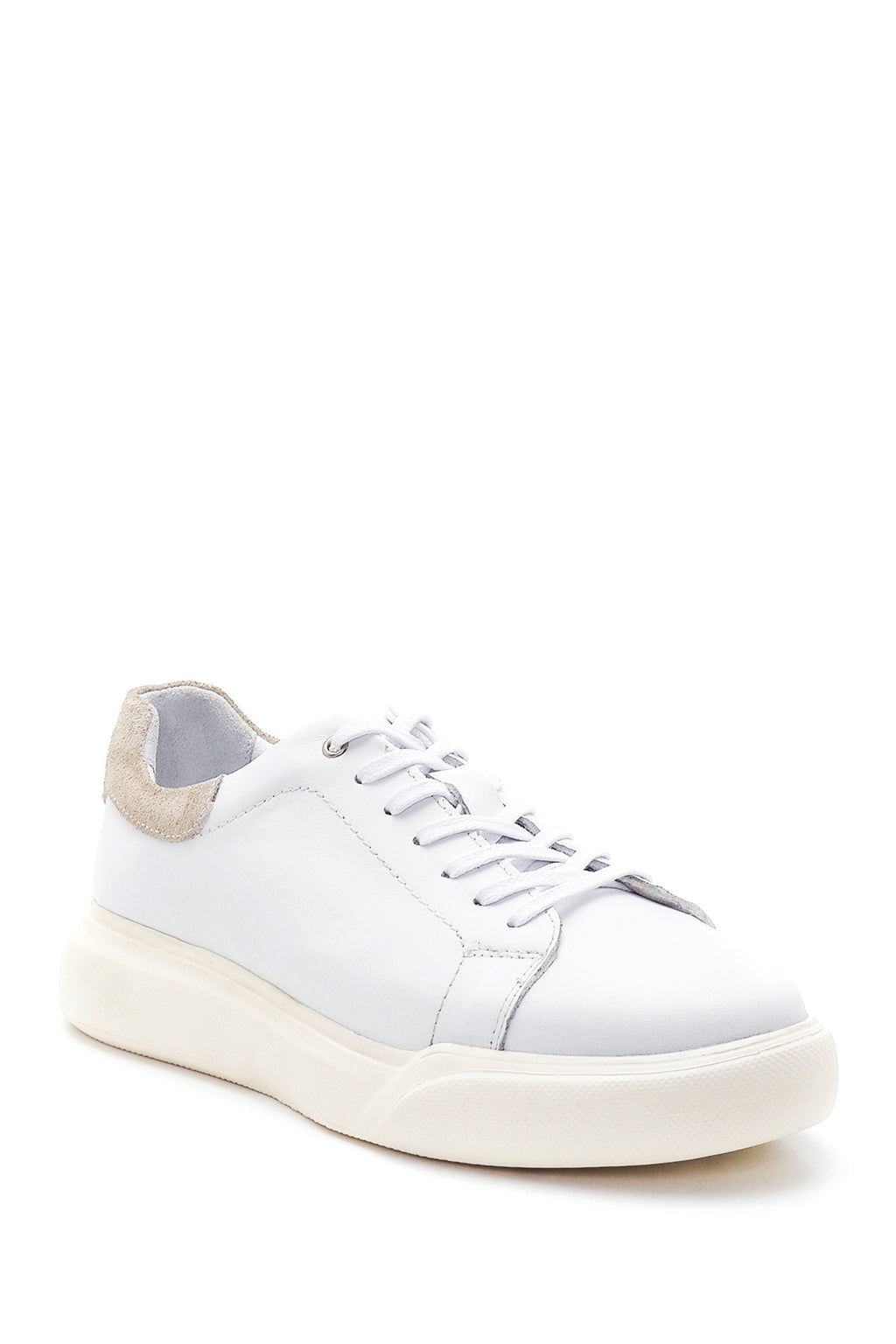 Erkek Beyaz Deri Sneaker
