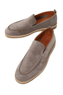 Erkek Vizon Süet Deri Casual Loafer | Derimod