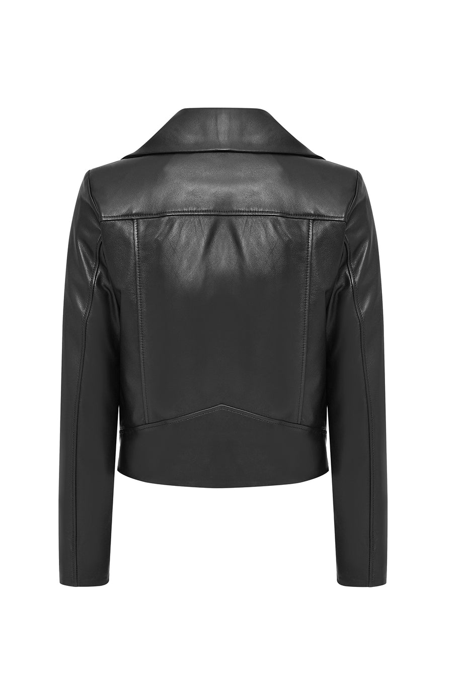 Atlantis Women's Black Double Breasted Leather Jacket