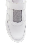 Kadın Beyaz Deri Dolgu Topuk Sneaker | Derimod