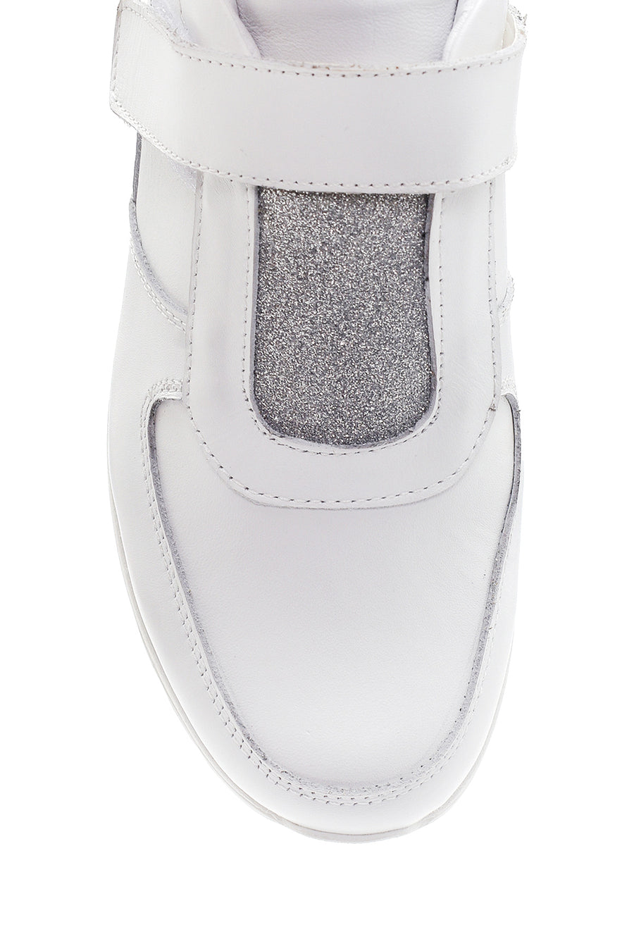 Kadın Beyaz Deri Dolgu Topuk Sneaker