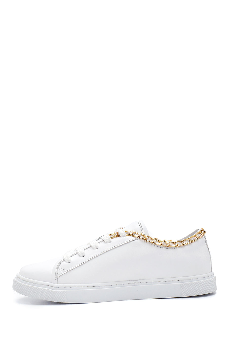 Kadın Deri Zincirli Sneaker