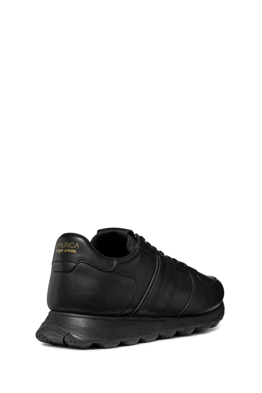 Geox Erkek Siyah Bağcıklı Deri Sneaker