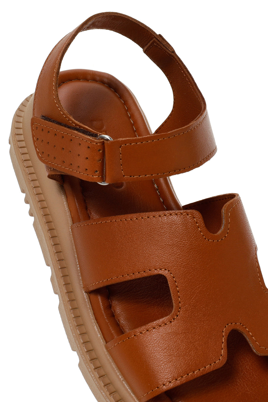 Kadın Taba Deri Comfort Sandalet