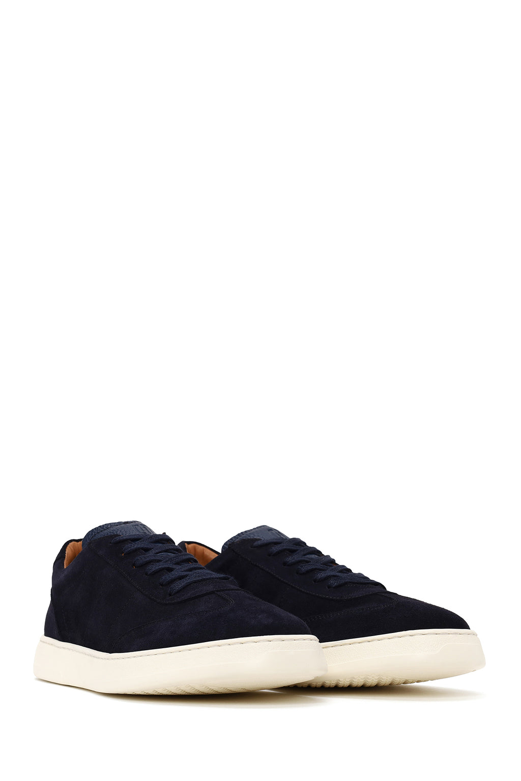 Erkek Lacivert Bağcıklı Süet Deri Sneaker
