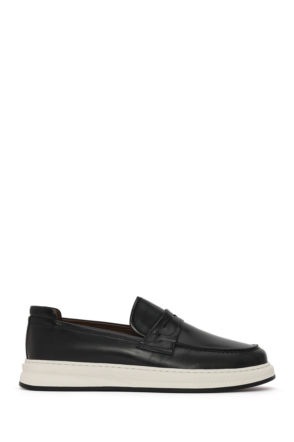 Erkek Siyah Deri Casual Loafer