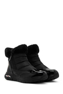 Skechers Women's Black Arch Fit Smooth - Cool Puff Patent Leather Thick Soled Boots | Derimod