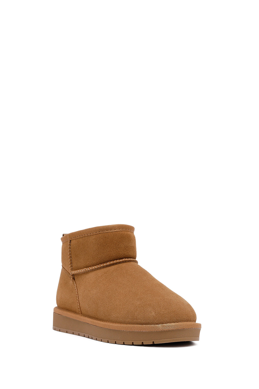 Woman Camel Fur Suede Teddy Boots