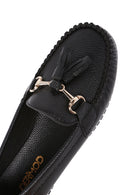 Kadın Siyah Püskül Detaylı Loafer | Derimod