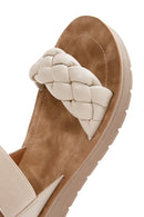 Women's Beige Flat Sandals | Derimod