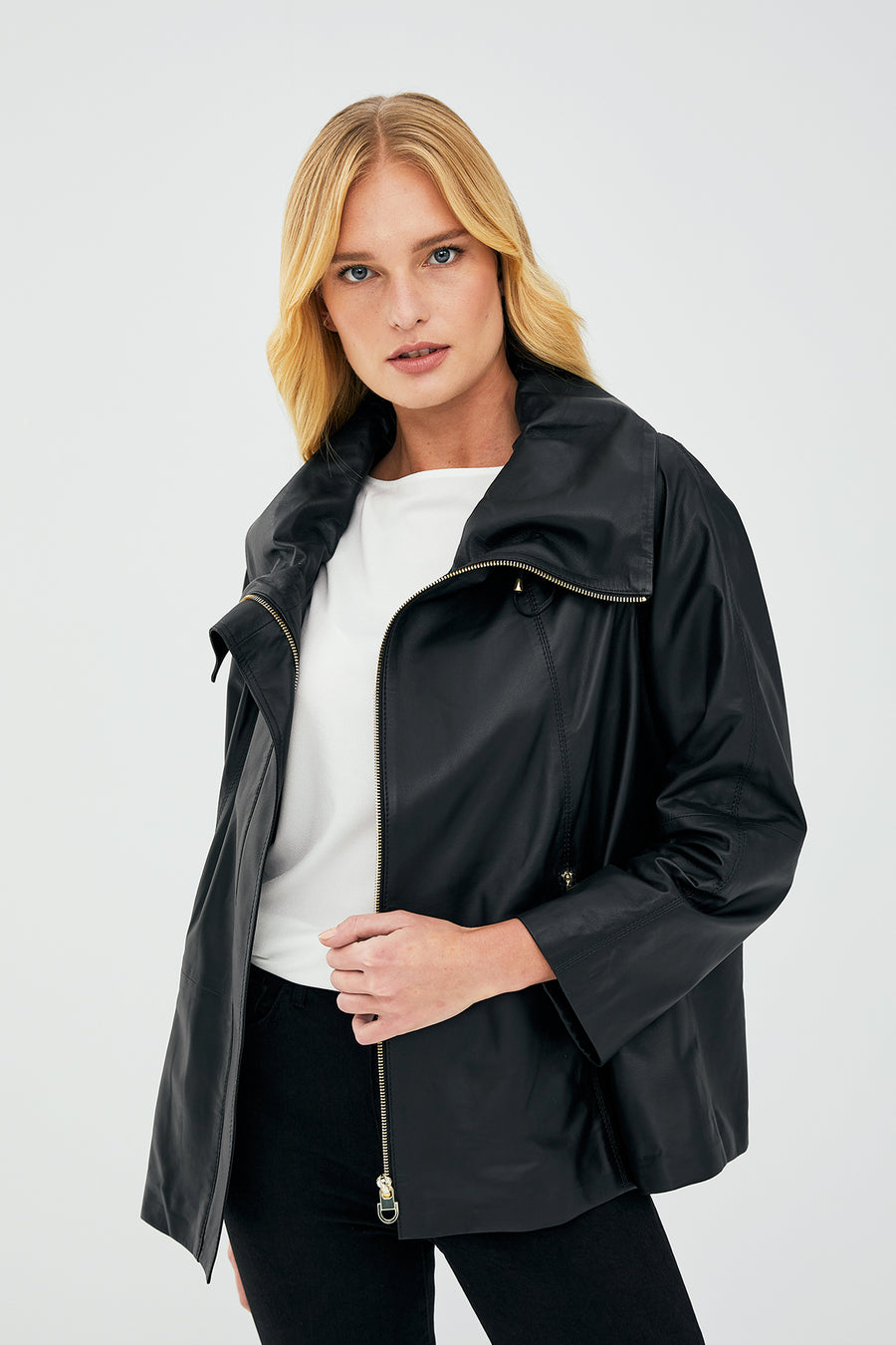 Nancy Women's Leather Coat 16SGD5326LV | Derimod