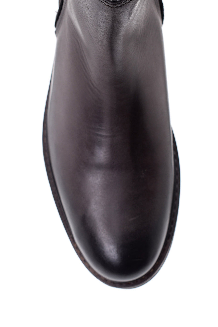 Men's Leather Boots with Suede Detail