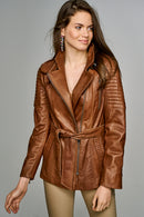 Sylvia Women's Leather Jacket | Derimod
