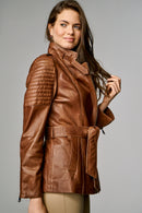 Sylvia Women's Leather Jacket | Derimod