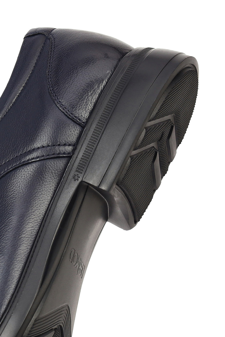 Men's Navy Blue Lace-up Classic Leather Shoes