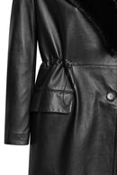 Juliet Women's Black Fur Leather Coat | Derimod