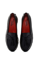 Derimod Gritti Kadın Siyah Deri Maskülen Loafer | Derimod