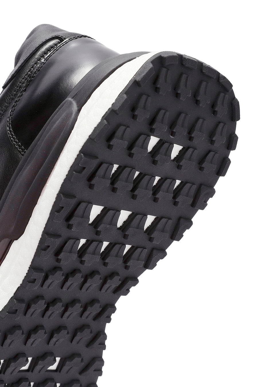 Erkek Siyah Bağcıklı Deri Sneaker
