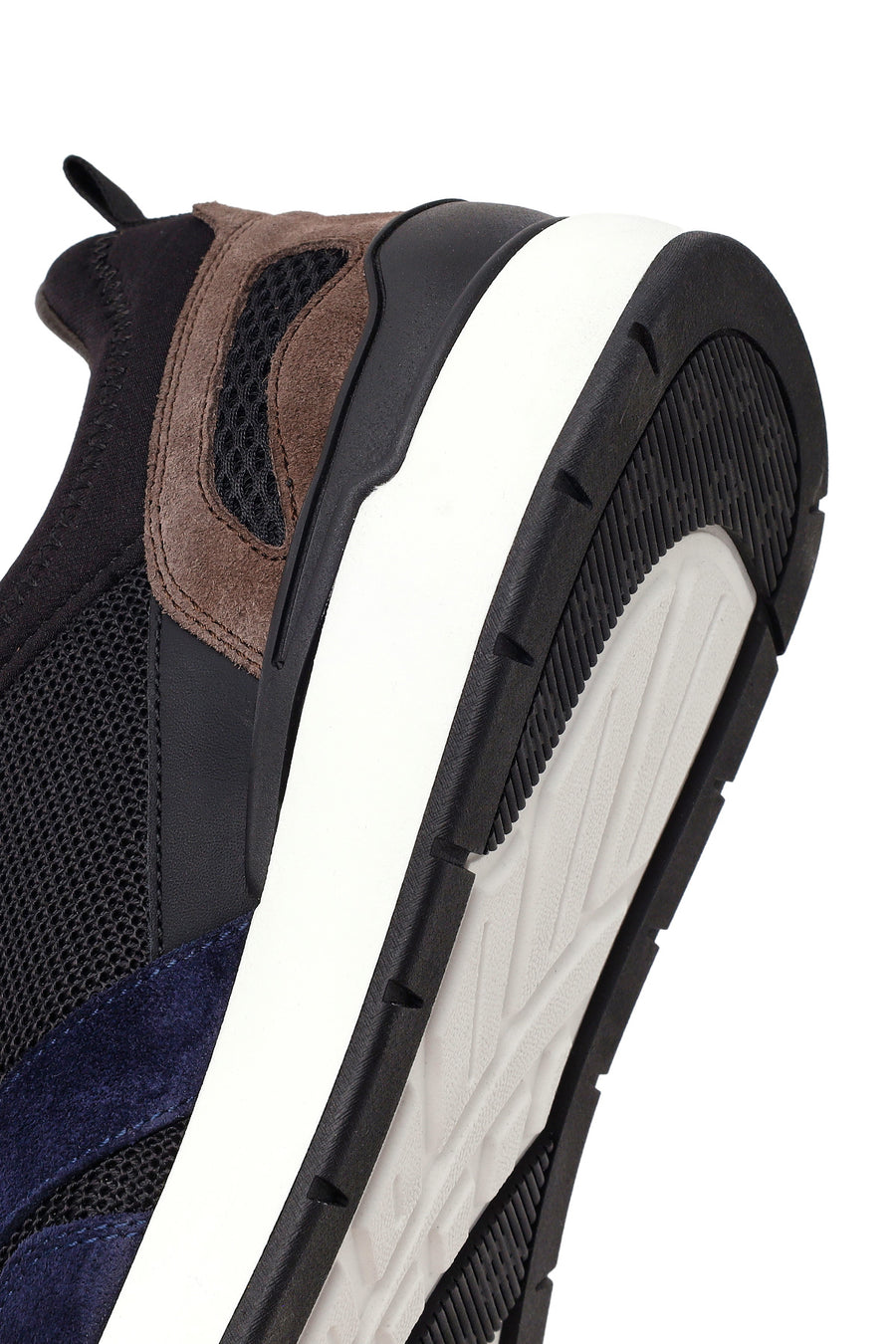 Erkek Lacivert Bağcıklı Deri Casual Sneaker