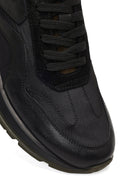 Erkek Yeşil Bağcıklı Deri Sneaker | Derimod
