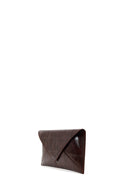Woman Brown Croc-Pattern Clutch Bag | Derimod