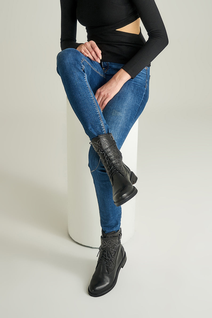 Studded Women's Leather Boots