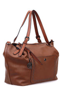 Women's Tan Synthetic Leather Shoulder Bag | Derimod